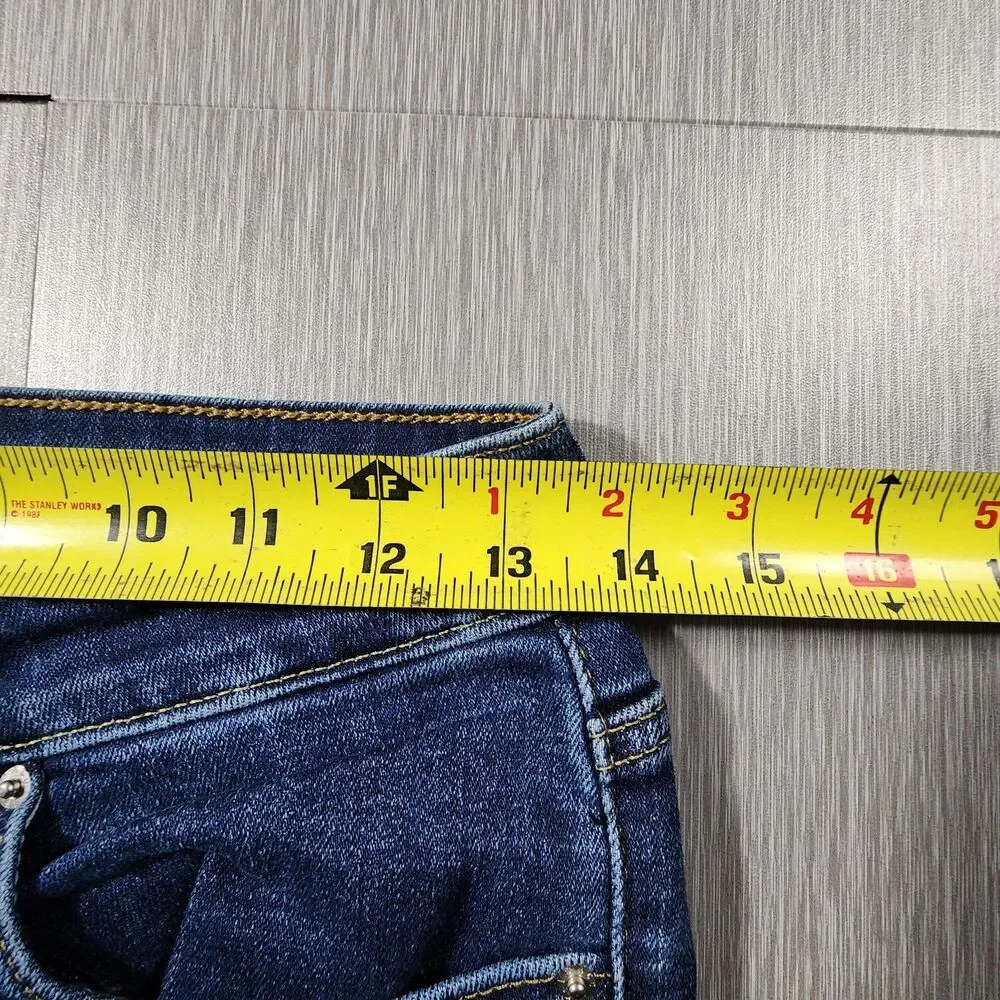 Levi’s 721 High Rise Skinny Stretch Distressed Dark Wash Jeans Womens Size 27 - Picture 10 of 12